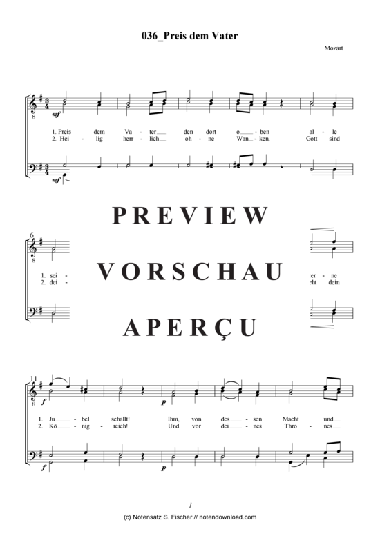 Product gallery: Page 2 of 3 Preis dem Vater , , (male choir)