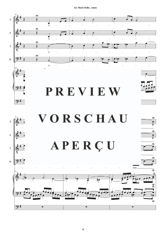 Produktgalerie: Seite 5 von 10 Ave Maris Stella, Amen - Motette, , Gemischter Chor und Orgel