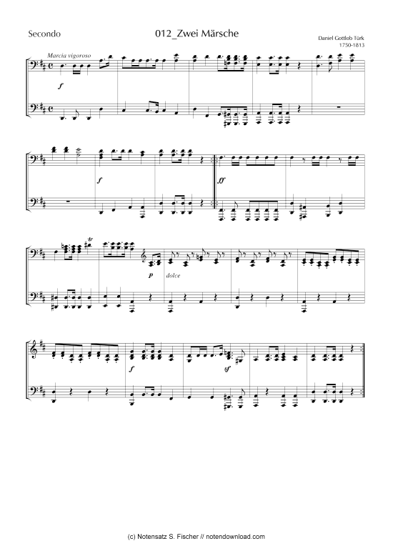 Produktbild zu: Zwei Märsche Daniel Gottlob Türk (1756-1813) 