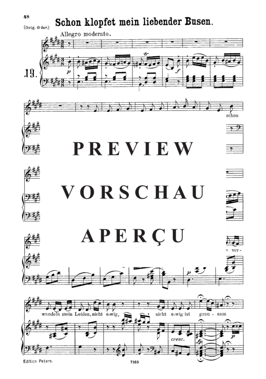 gallery: Schon klopfet mein liebender Busen K.579 , , (Gesang tief + Klavier)