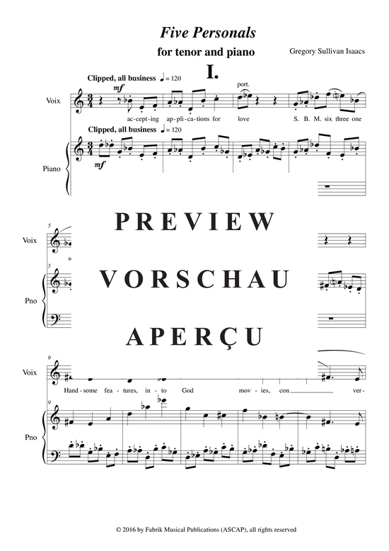 Product gallery: Page 3 of 18 Five Personals , , (tenor + piano)
