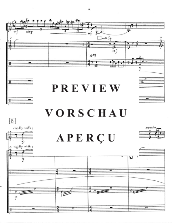 Product gallery: Page 8 of 21 Coexistence , , (clarinet solo and 4 percussionists)