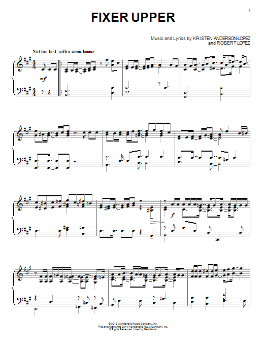 Produktbild zu: Fixer Upper (from Disney's Frozen)