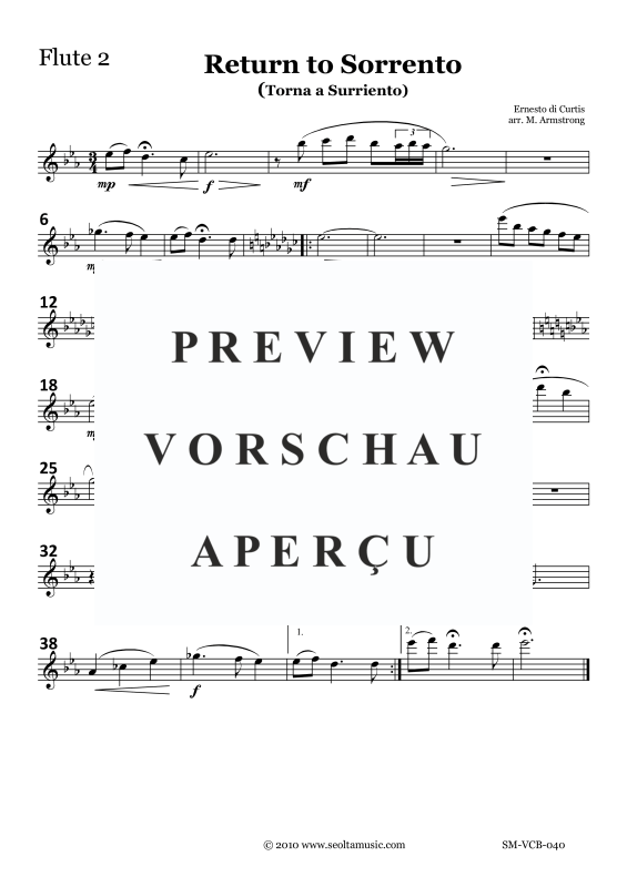 Product gallery: Page 11 of 11 Return to Sorrento, , Solo Voice and Concert Band