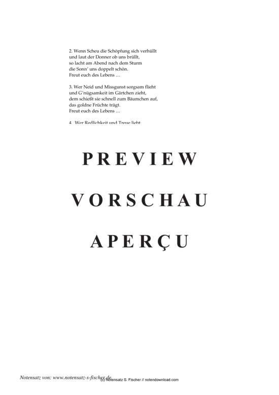 gallery: Freut euch des Lebens , , (Klavier + Gesang)