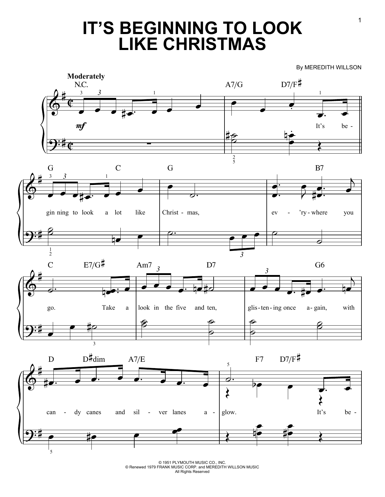 Produktgalerie: Seite 1 von 1 It's Beginning To Look Like Christmas, Perry Como, Klavier