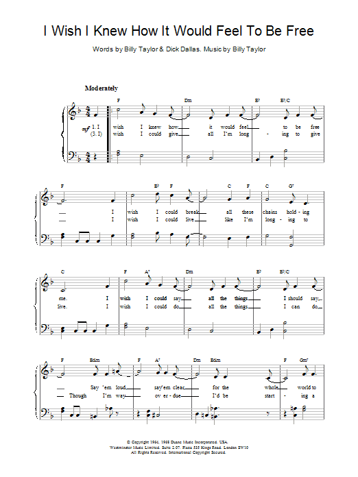 Product gallery: Page 1 of 1 I Wish I Knew How It Would Feel To Be Free, Billy Taylor