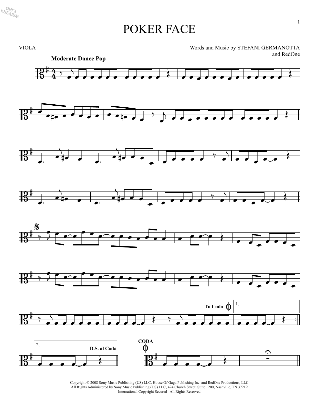 Product gallery: Page 1 of 1 Poker Face, Lady Gaga