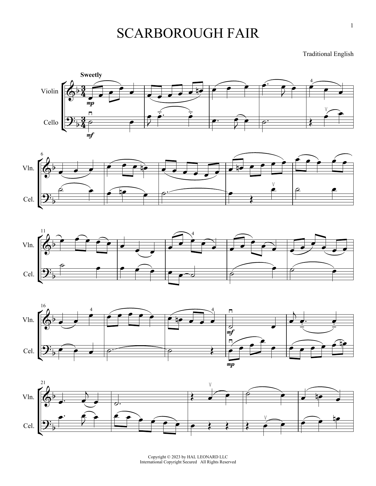 Product picture to: Scarborough Fair (arr. Michelle Hynson)