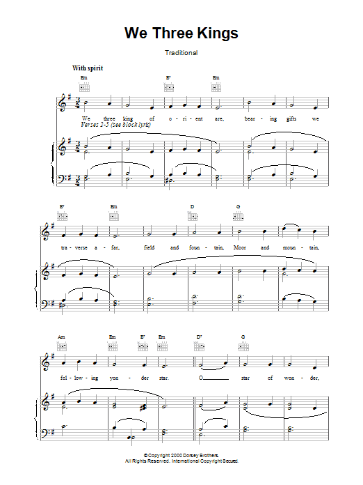 Produktgalerie: Seite 1 von 1 We Three Kings Of Orient Are, John H. Hopkins, Jr., Gesang, Gitarre, Klavier