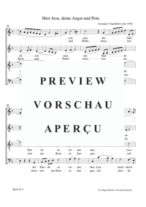 gallery: Herr Jesu, deine Angst und Pein, , Gemischter Chor