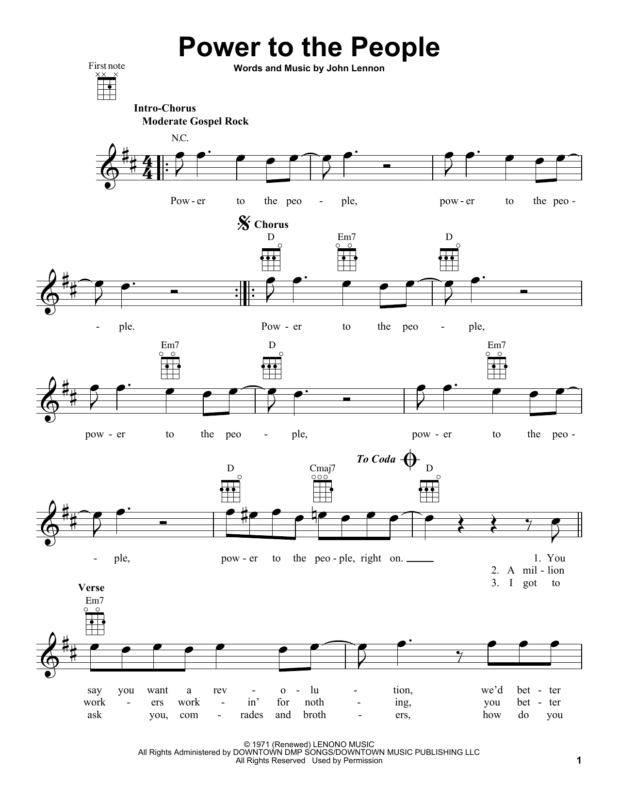 Product gallery: Page 1 of 1 Power To The People, John Lennon