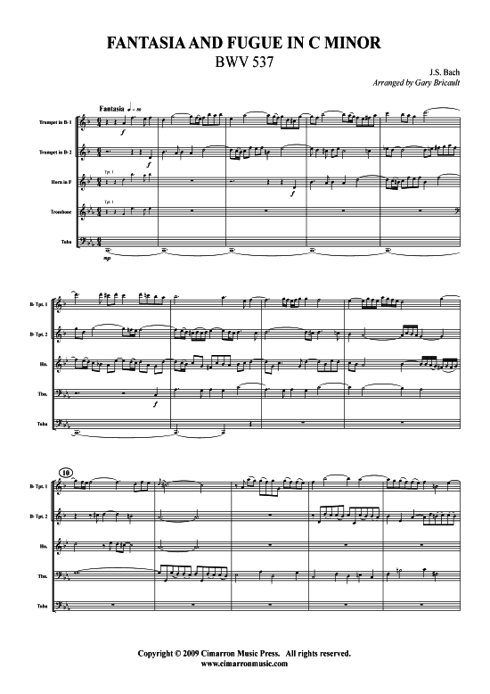 gallery: Fantasia und Fuge in C-Moll , , (Blechbläserquintett)