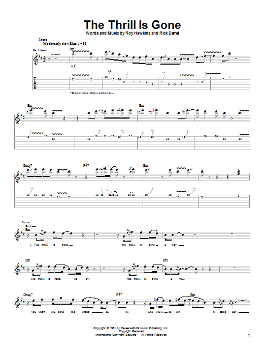 Product gallery: Page 1 of 1 The Thrill Is Gone, B.B. King