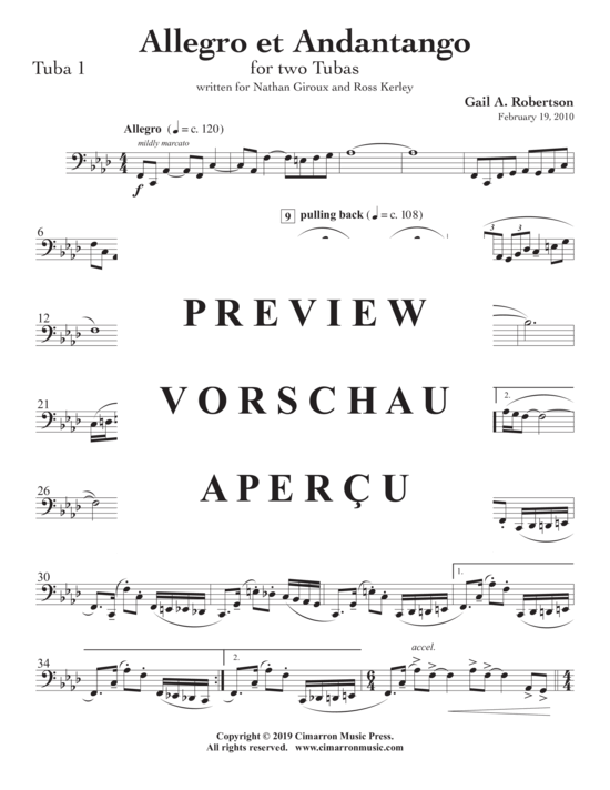 Product gallery: Page 6 of 9 Allegro and Andantango , , (Tuba Duet)