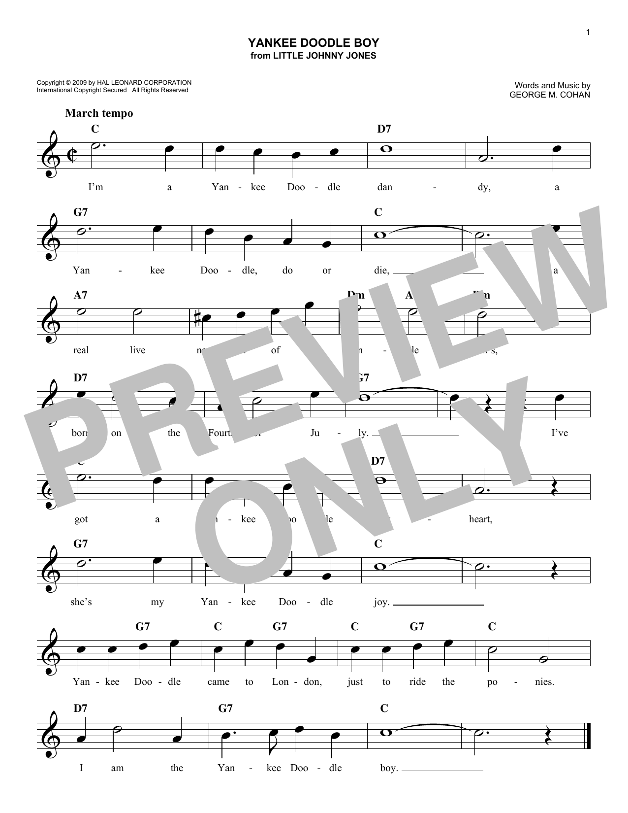 Produktgalerie: Seite 1 von 1 Yankee Doodle Boy, George M. Cohan