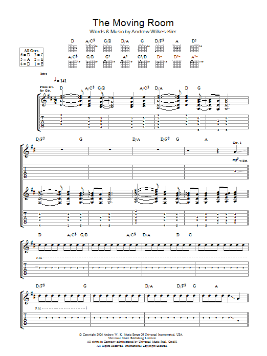 Produktgalerie: Seite 1 von 1 The Moving Room, Andrew W.K., Gitarre