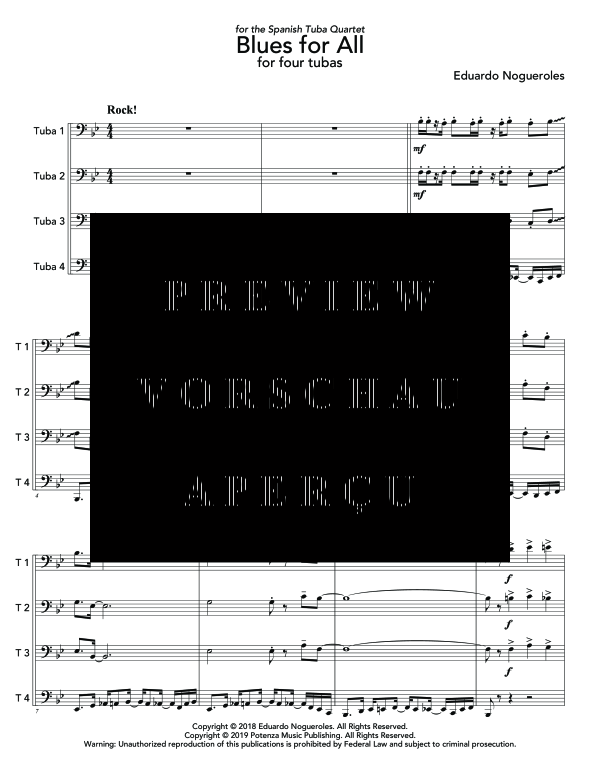 Product gallery: Page 5 of 11 Blues for All, , (Tuba Quartet TTTT)