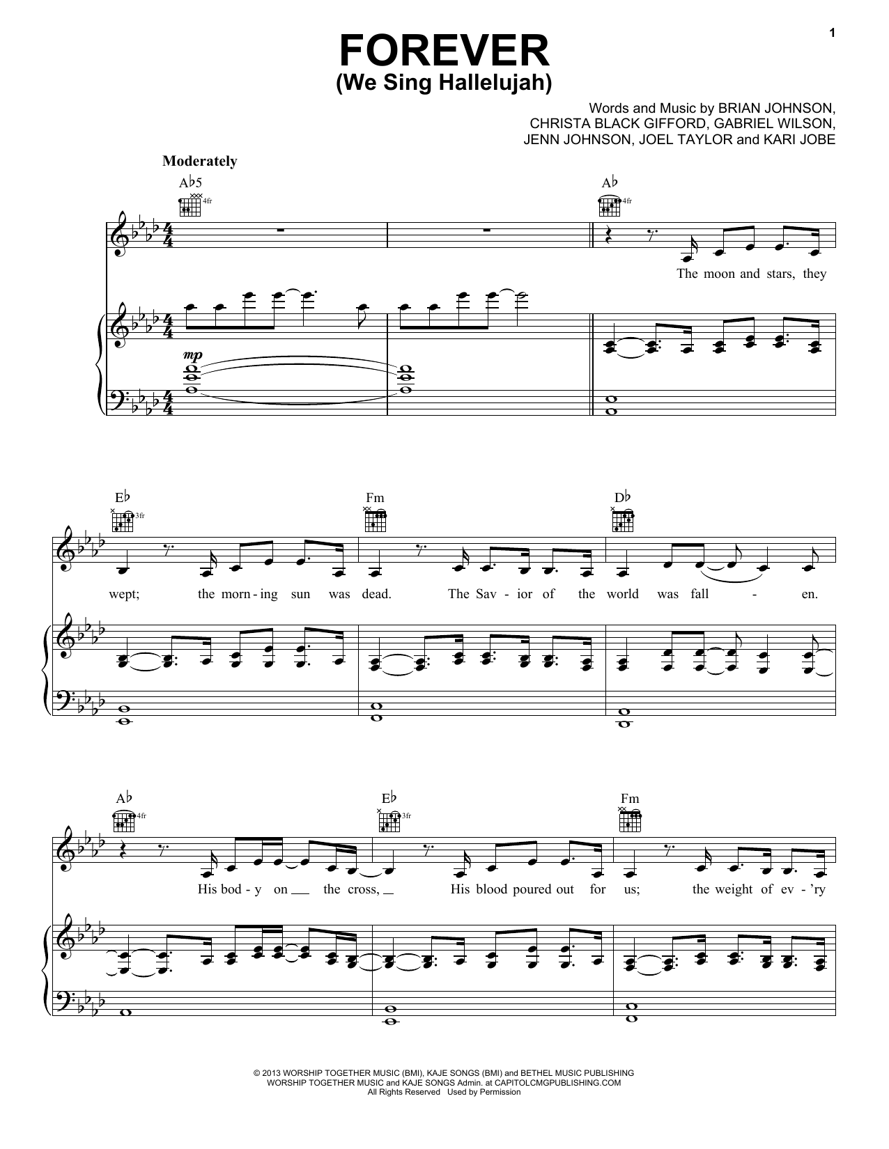 Produktgalerie: Seite 1 von 1 Forever (We Sing Hallelujah), Kari Jobe, Gesang, Gitarre, Klavier