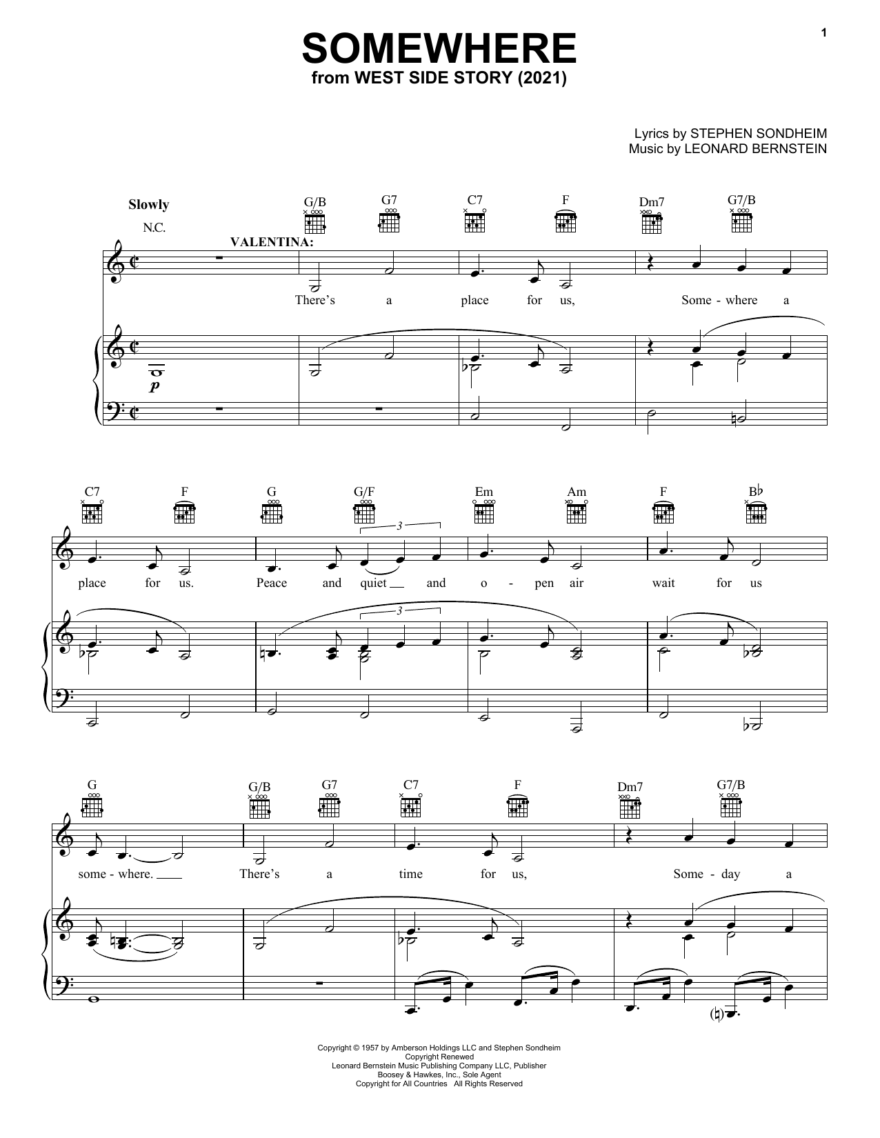 Produktbild zu: Somewhere (from West Side Story 2021)