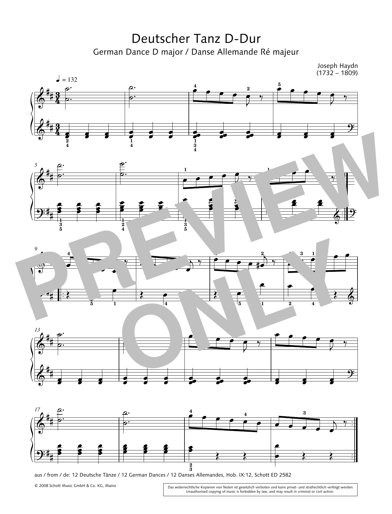Product gallery: Page 1 of 1 German Dance in D major, Hans-Gunter Heumann