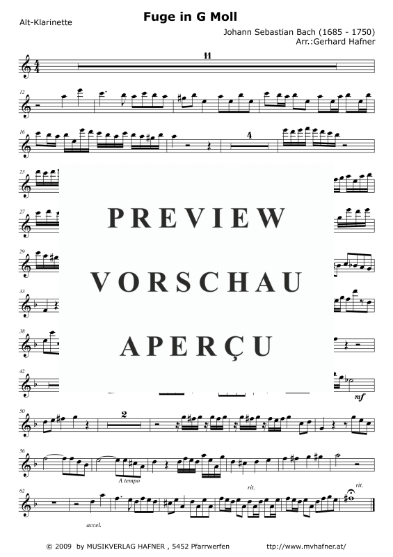 Product gallery: Page 8 of 9 Fuge in G Moll, , (Clarinet Quintet)