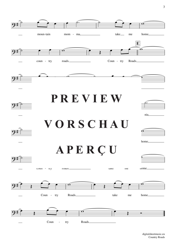 gallery: Country Roads , Denver, John, (Trombone)