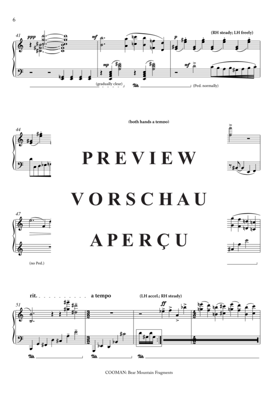 Product gallery: Page 6 of 7 Bear Mountain Fragments , , Piano Solo