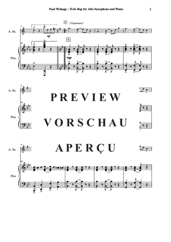 Product gallery: Page 6 of 21 Tibo Rag , , (alto saxophone + piano)