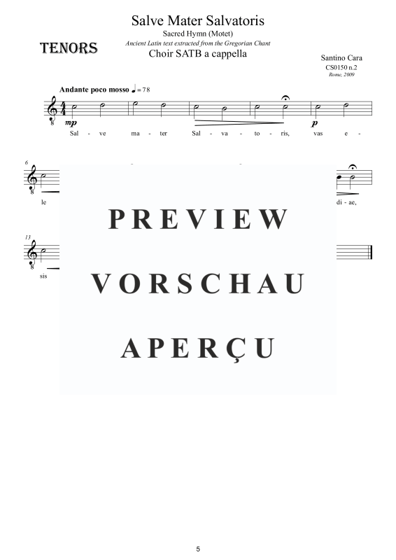 Product gallery: Page 6 of 7 Salve Mater Salvatoris, , Mixed Chorus