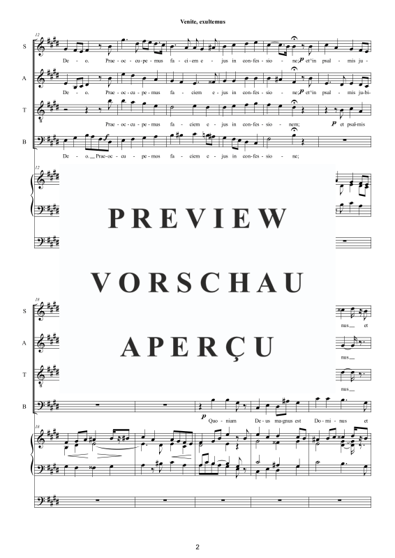 Produktgalerie: Seite 3 von 11 Venite, exsultemus Psalm 95, , Gemischter Chor und Orgel