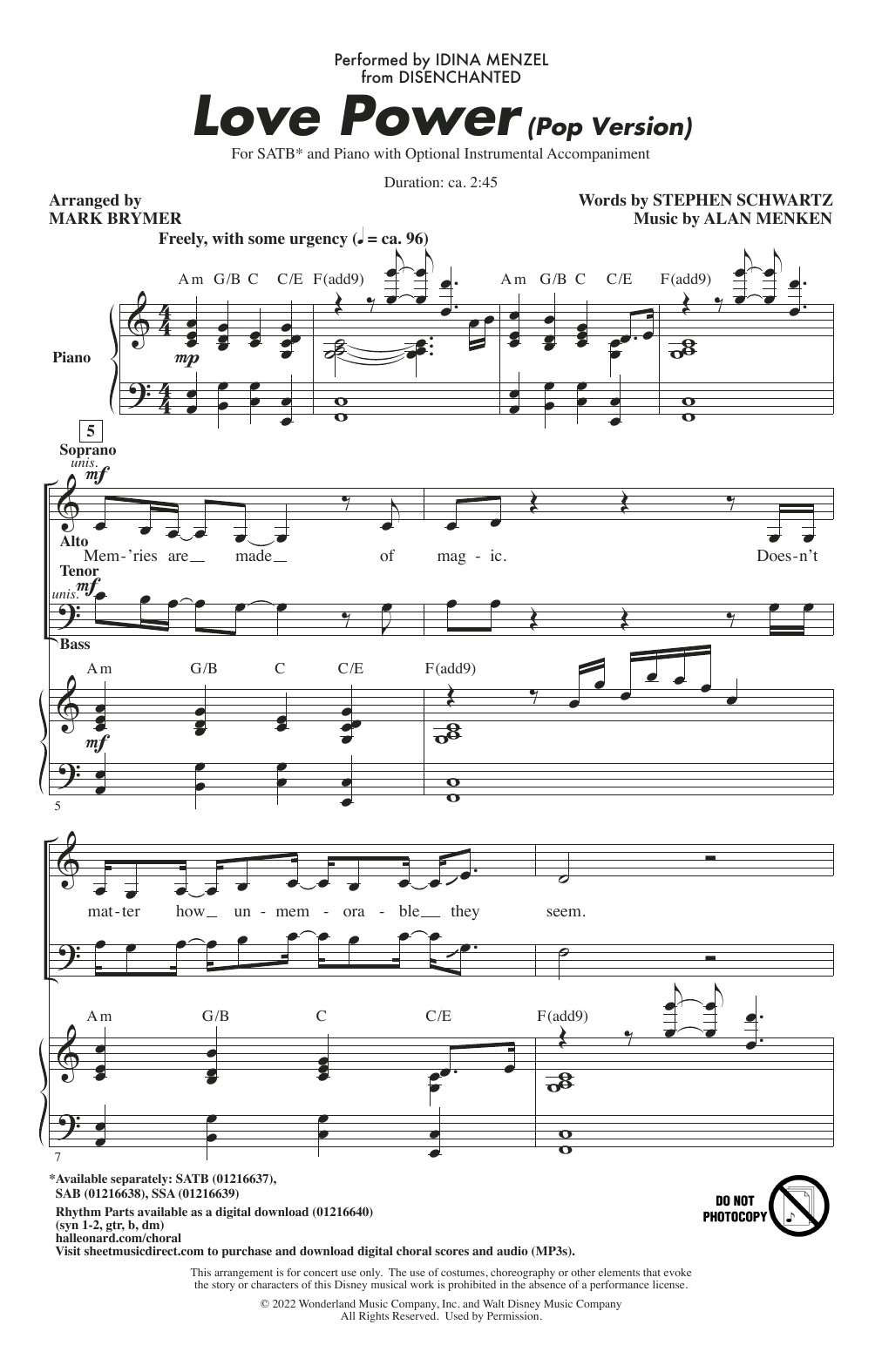 Produktbild zu: Love Power (from Disenchanted) (arr. Mark Brymer)