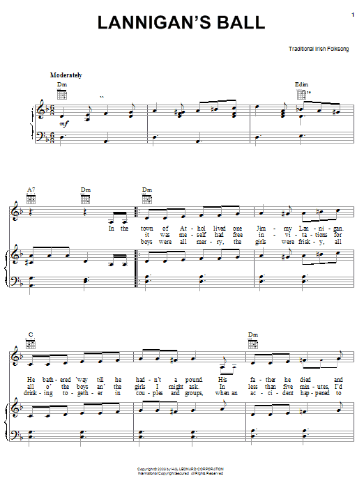 Product gallery: Page 1 of 1 Lannigan's Ball, Irish Folksong
