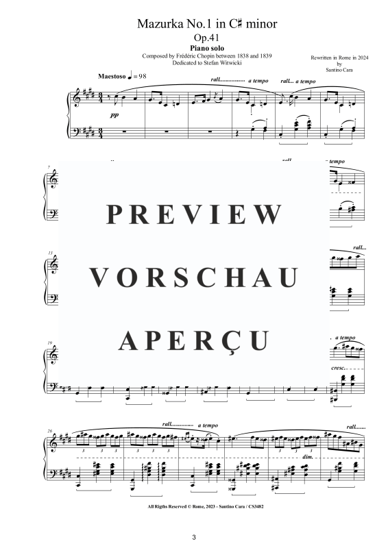 Produktgalerie: Seite 4 von 11 4 Mazurkas Op. 41 für Klavier - Vollständige Partituren, , Klavier Solo