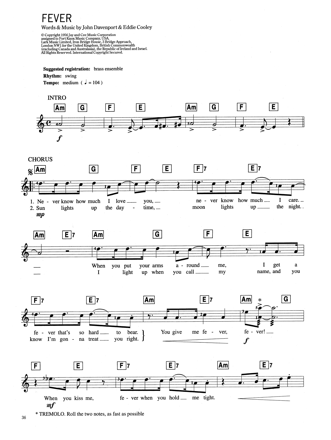 Produktgalerie: Seite 1 von 1 Fever, Peggy Lee, Melodieinstrument