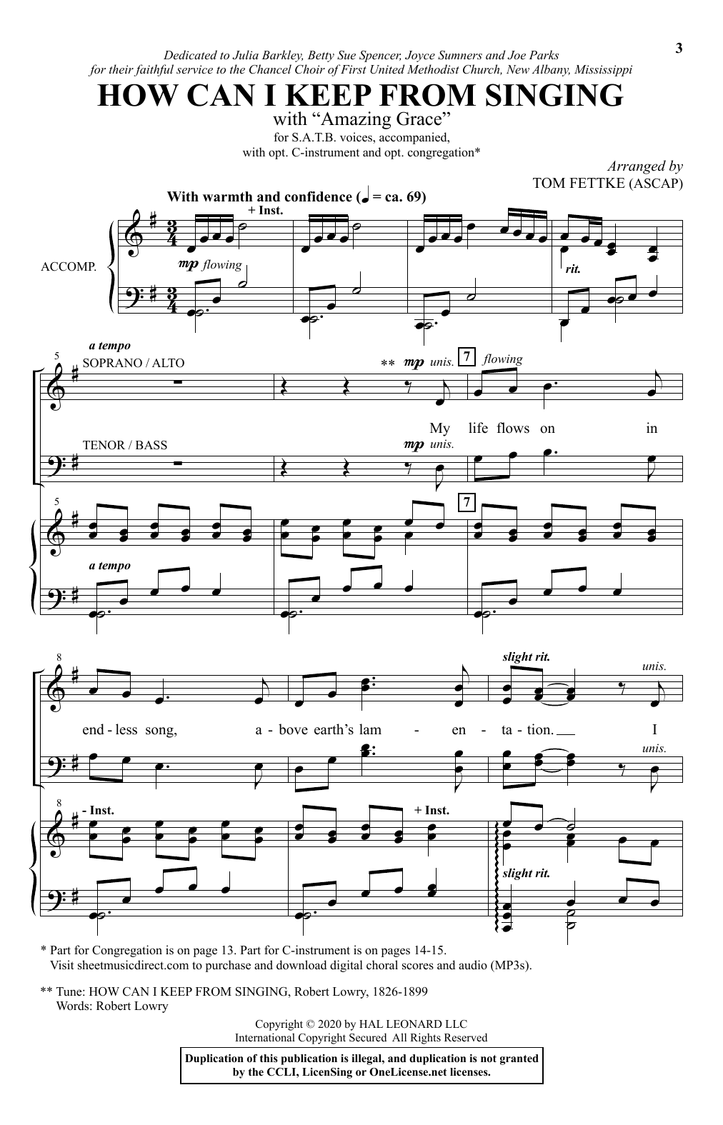 Produktbild zu: How Can I Keep From Singing (with "Amazing Grace")