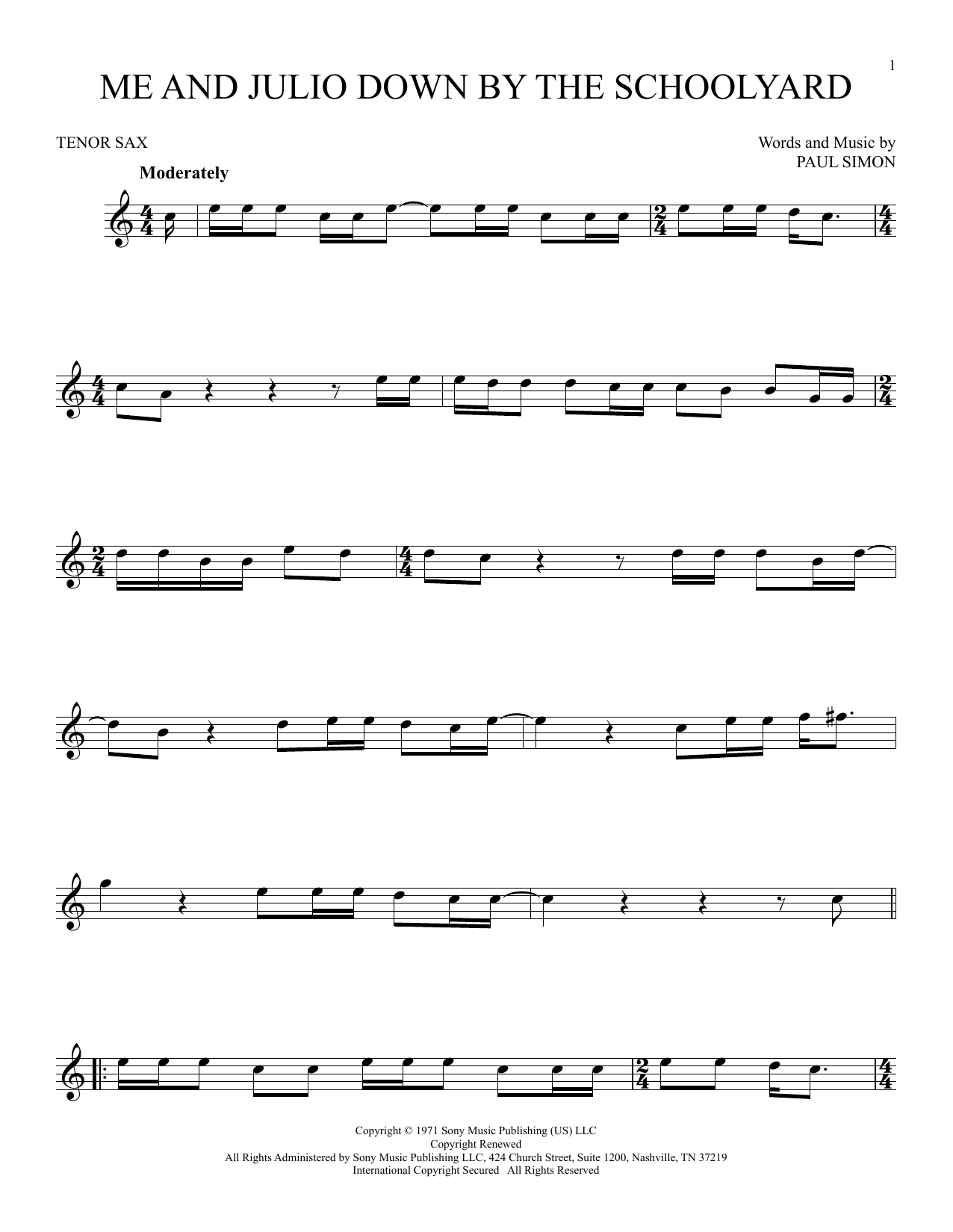 Product gallery: Page 1 of 1 Me and Julio Down By The Schoolyard, Paul Simon