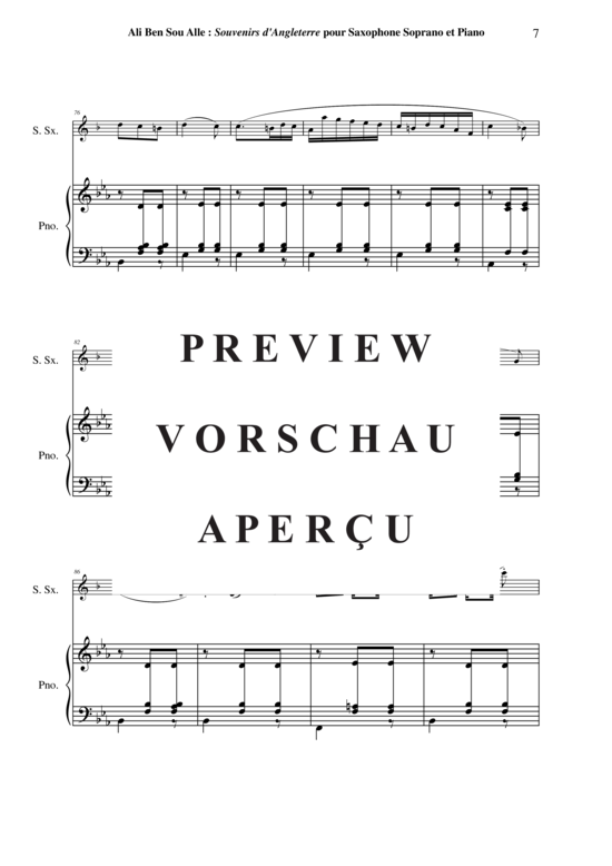 Product gallery: Page 8 of 17 Souvenirs d´Angleterre , , (soprano saxophone + piano)