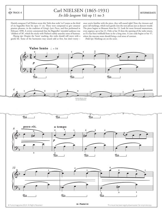 Product gallery: Page 1 of 1 A Little Slow Waltz, Op.11 No.3, Carl Nielsen