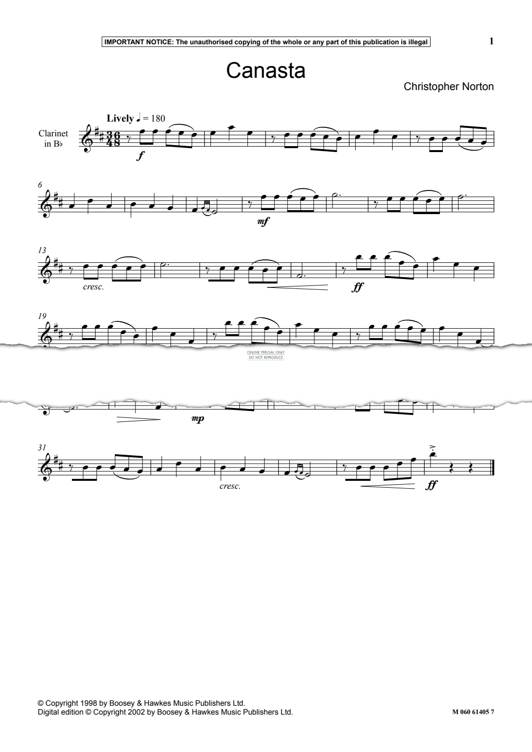 Produktgalerie: Seite 1 von 1 Canasta, Christopher Norton, Klarinette, Klavier