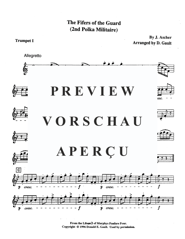 Produktgalerie: Seite 11 von 11 The Fifers of the Guard (2nd Polka Militaire), , Blechbläser Quartett