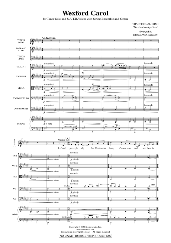 Produktgalerie: Seite 1 von 11 The Wexford Carol, , Sopran Solo, Gemischter Chor, Streicher und Orgel