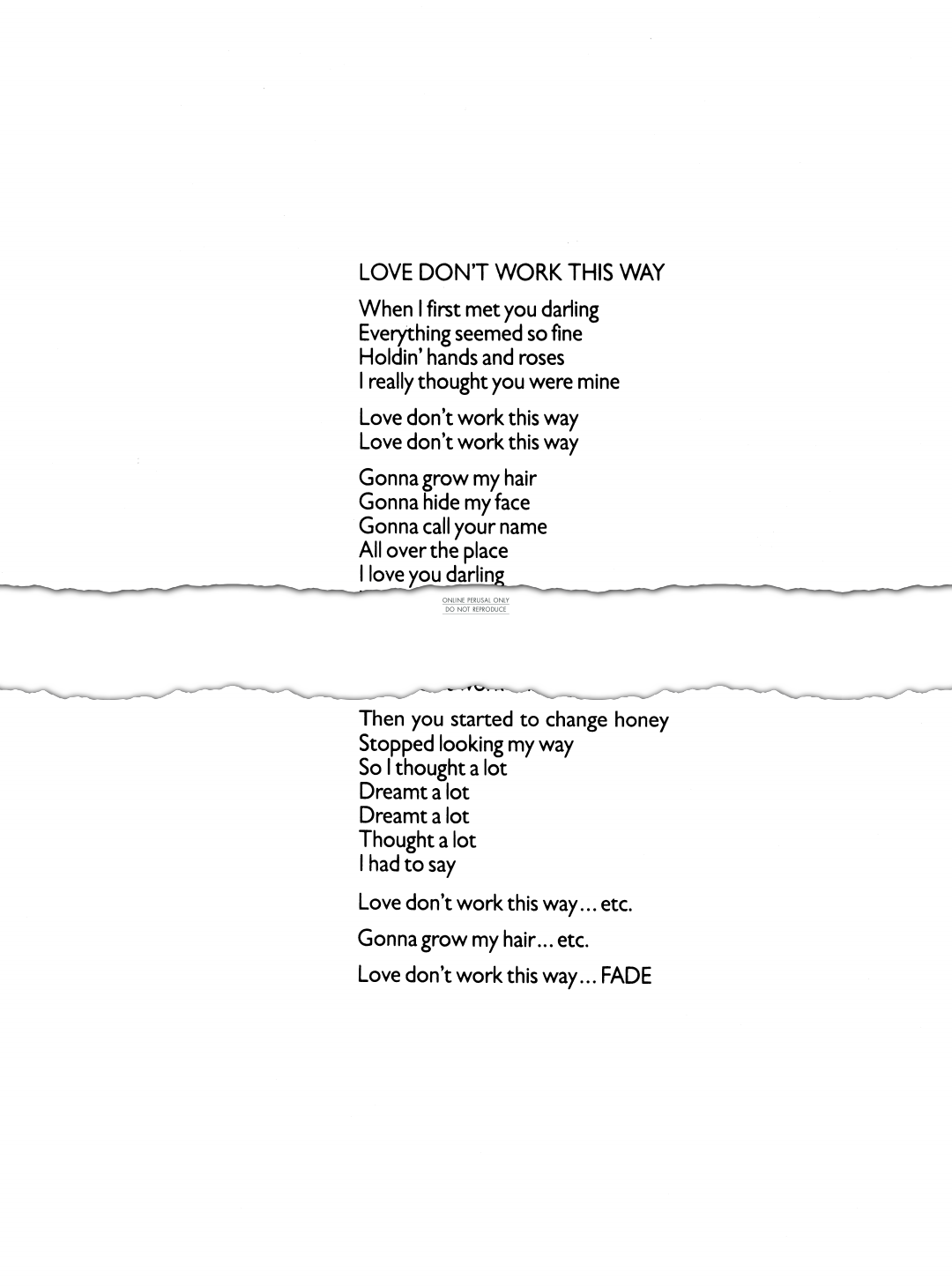 Produktgalerie: Seite 1 von 1 Love Don't Work This Way, Hothouse Flowers, Gesang, Gitarre, Klavier