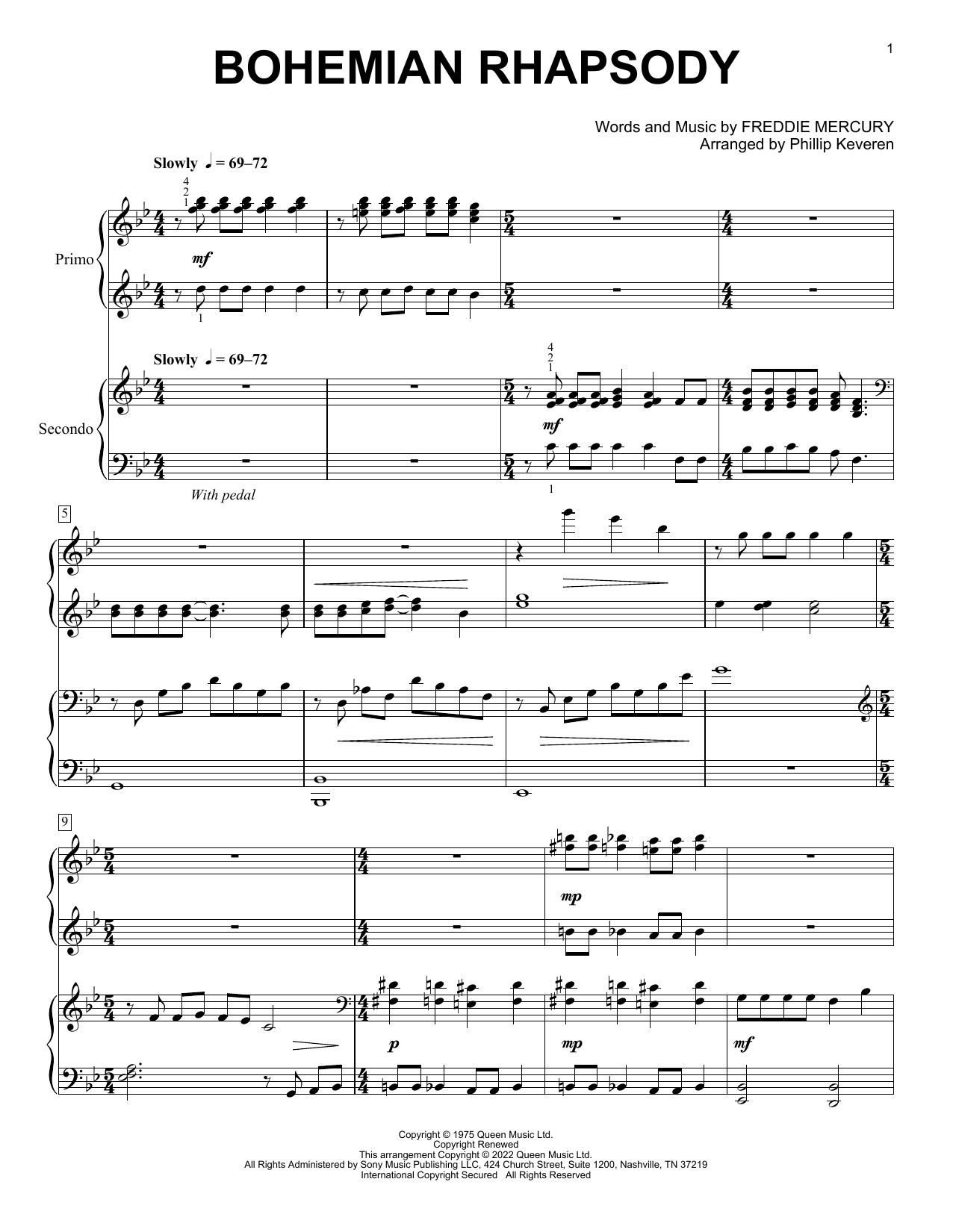Produktbild zu: Bohemian Rhapsody (arr. Phillip Keveren)