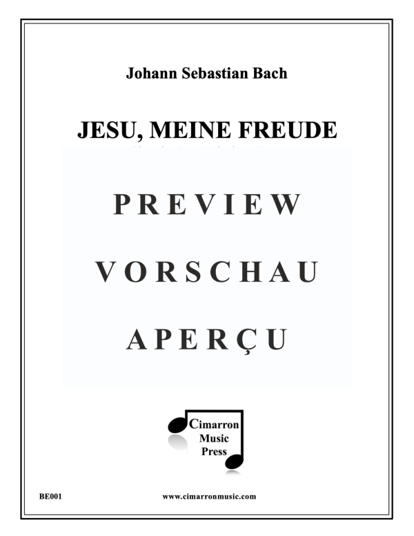 Produktgalerie: Seite 2 von 11 Jesu, Meine Freude, , Blechbläserquintett