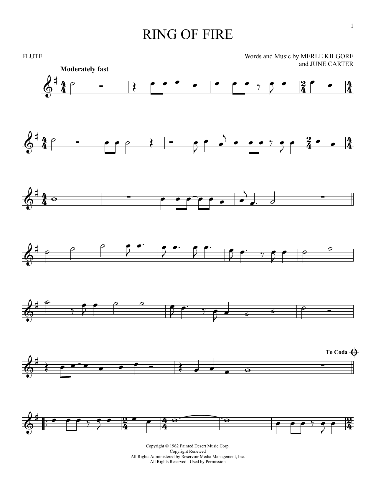 Product gallery: Page 1 of 1 Ring Of Fire, Johnny Cash