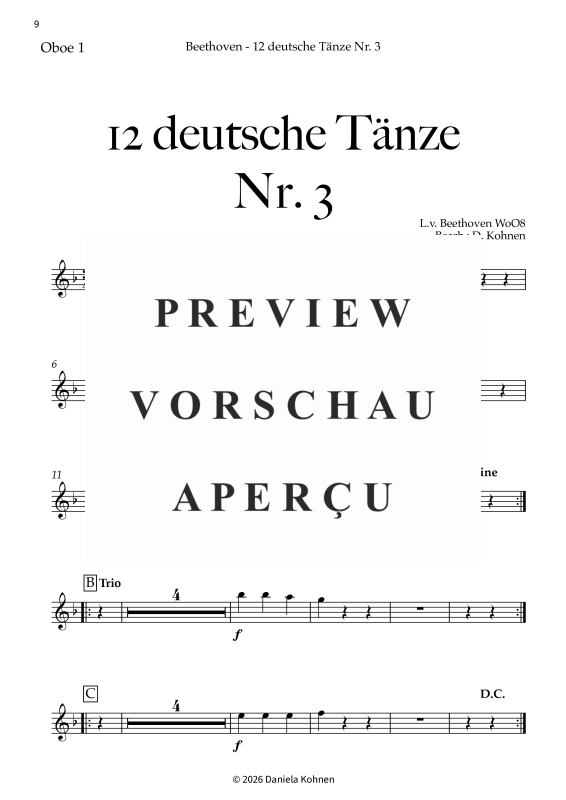 Produktgalerie: Seite 11 von 11 Deutscher Tanz Nr. 3, , Jugendkammerorchester