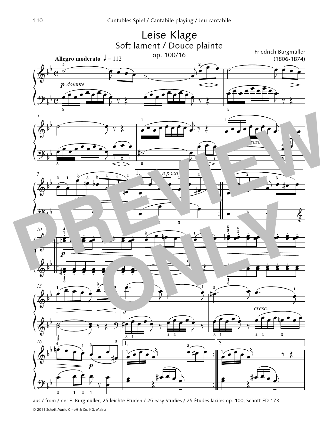 Product gallery: Page 1 of 1 Soft Lament, Friedrich Burgmuller