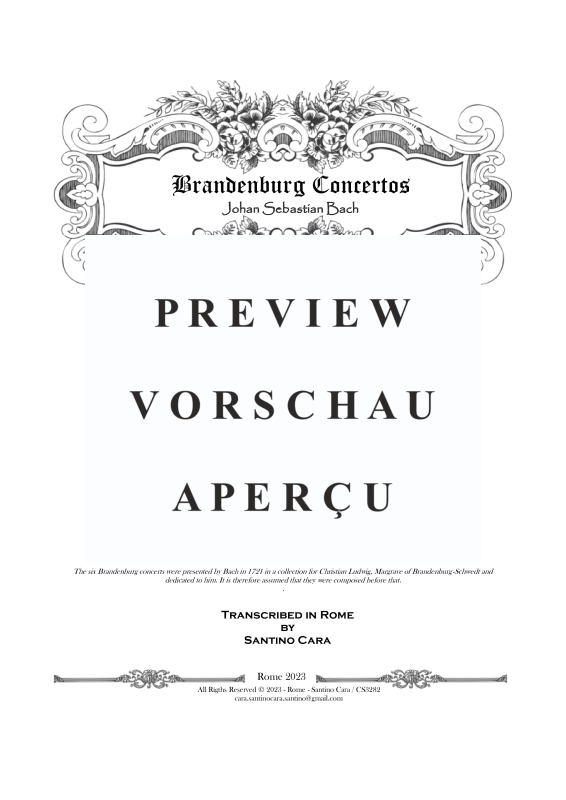 Produktgalerie: Seite 2 von 11 6 Brandenburgische Konzerte - Piano Version, , Klavier Solo - Gesamtausgabe