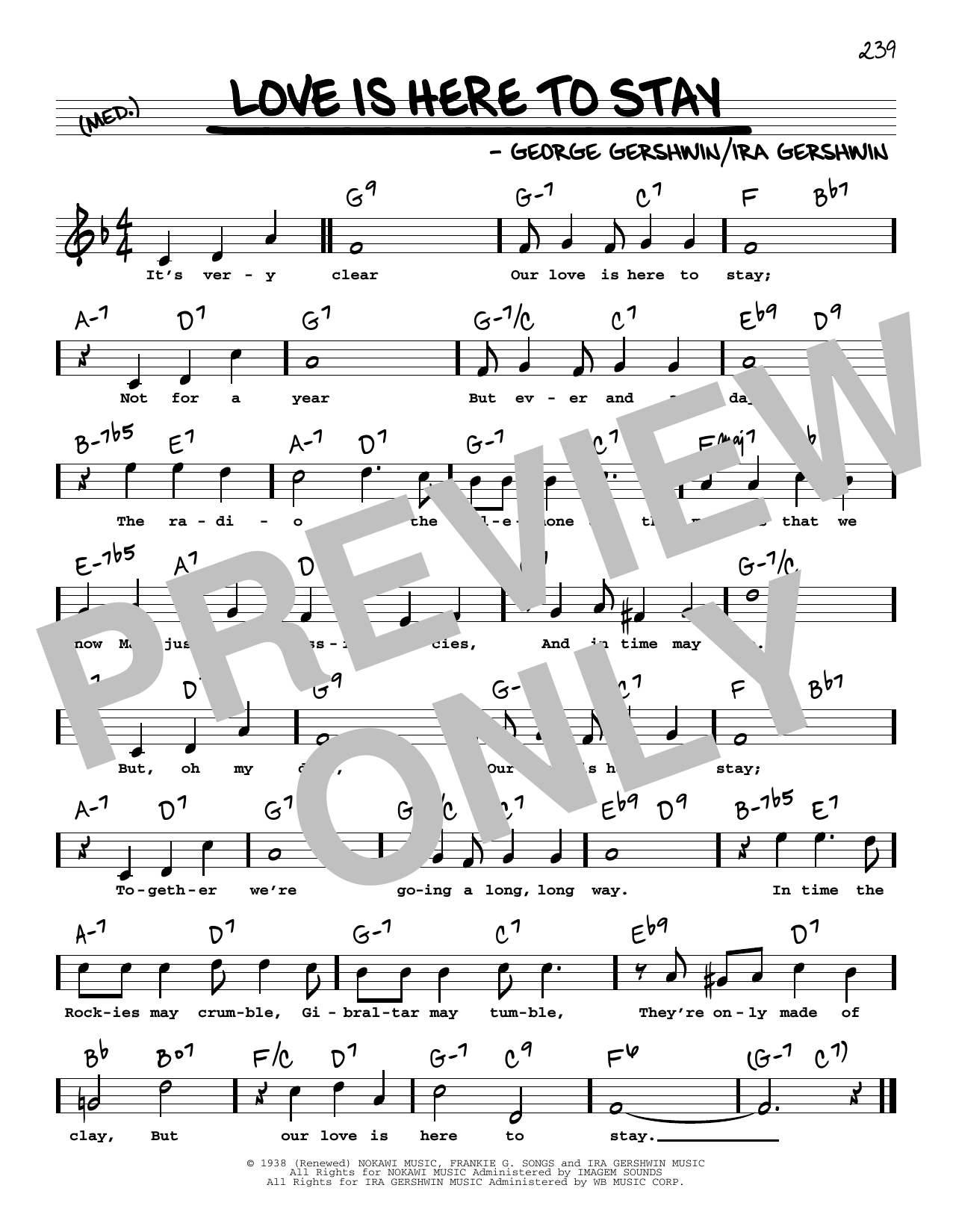 Product gallery: Page 1 of 1 Love Is Here To Stay (High Voice), George Gershwin